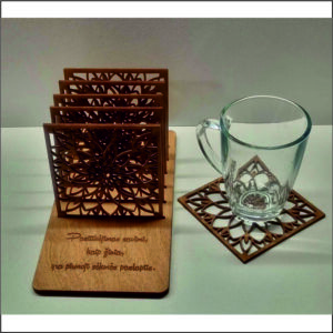 Padėkliukų komplektas Gėlės