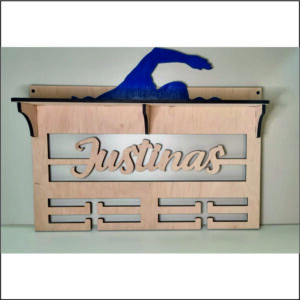 Medalių laikiklis su lentynėle