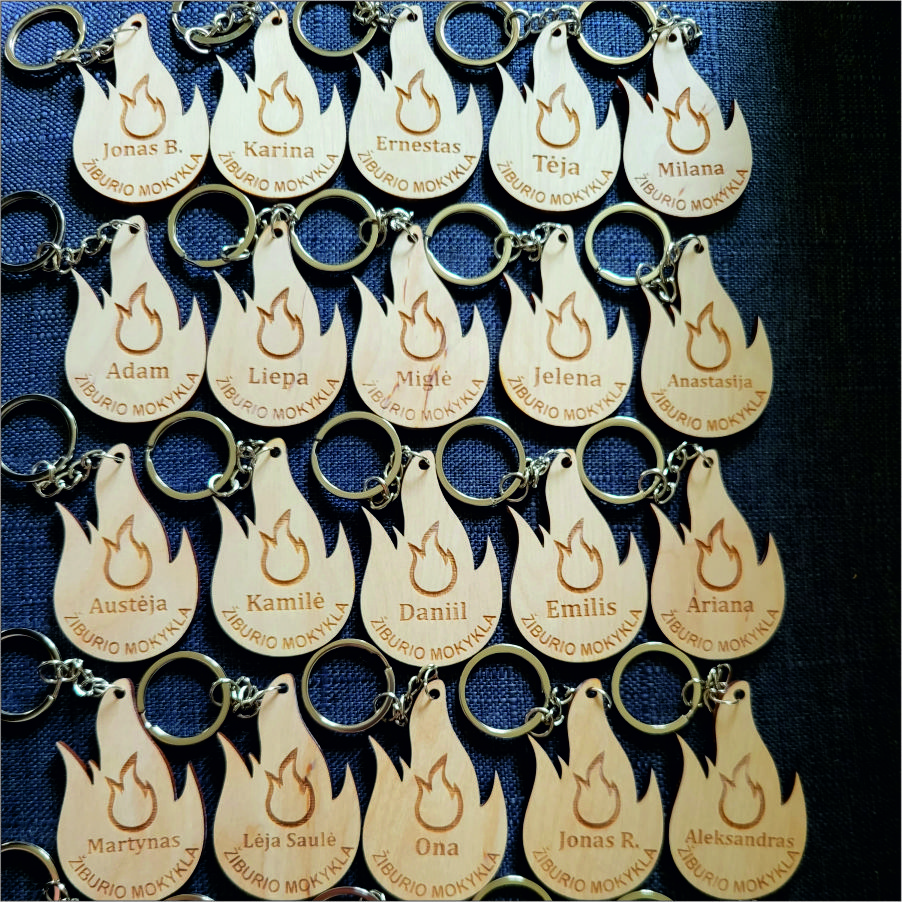 Raktų pakabukas Liepsnelė